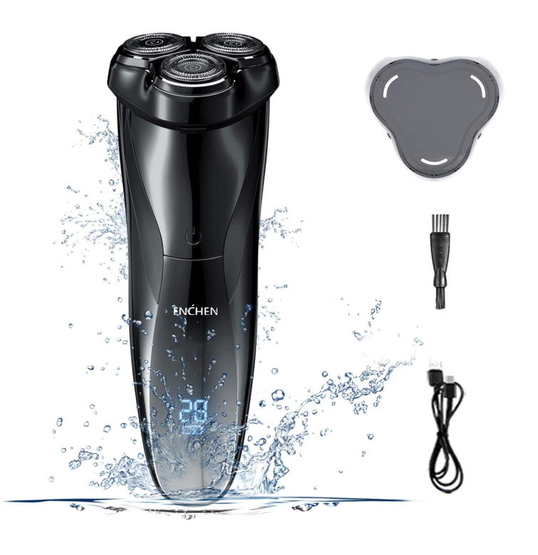 Gambar produk ENCHEN Alat Cukur Elektrik Electric Shaver LED Display IPX7 5W - BlackStone 3