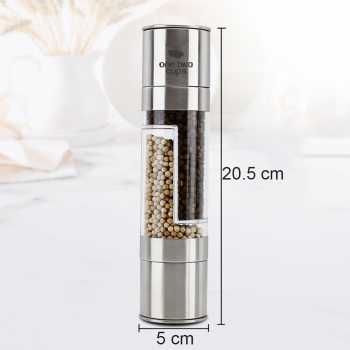 One Two Cups Penggiling Biji Lada 2in1 Spices Pepper Grinder 200ml - OT-22 Gambar produk One Two Cups Penggiling Biji Lada 2in1 Spices Pepper Grinder 200ml - OT-22