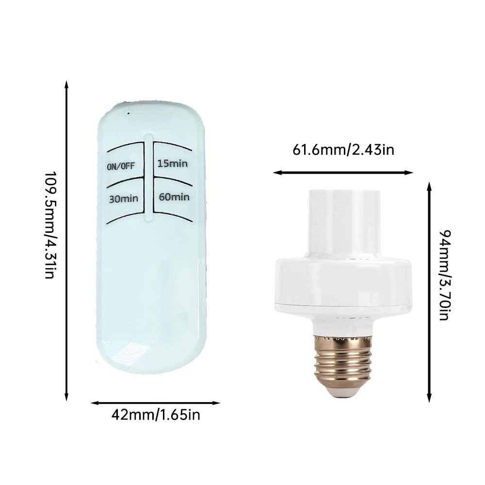 Gambar produk LEZHI Fitting Lampu Bohlam E27 dengan Remot Kontrol 50W - AX727