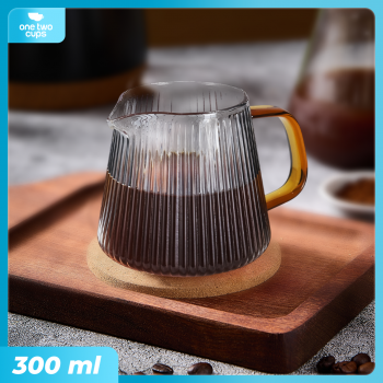 One Two Cups Coffee Server V60 Drip Pour Over Borosilicate Glass - SPA865