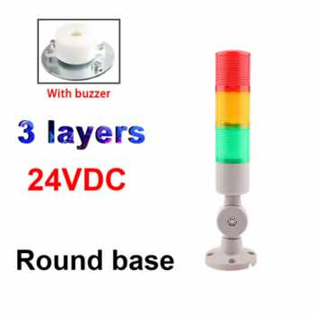 Gambar produk DIANQI Lampu Menara LED Signal Warning Light Operation Fault Sound DC 24V - DQ-310