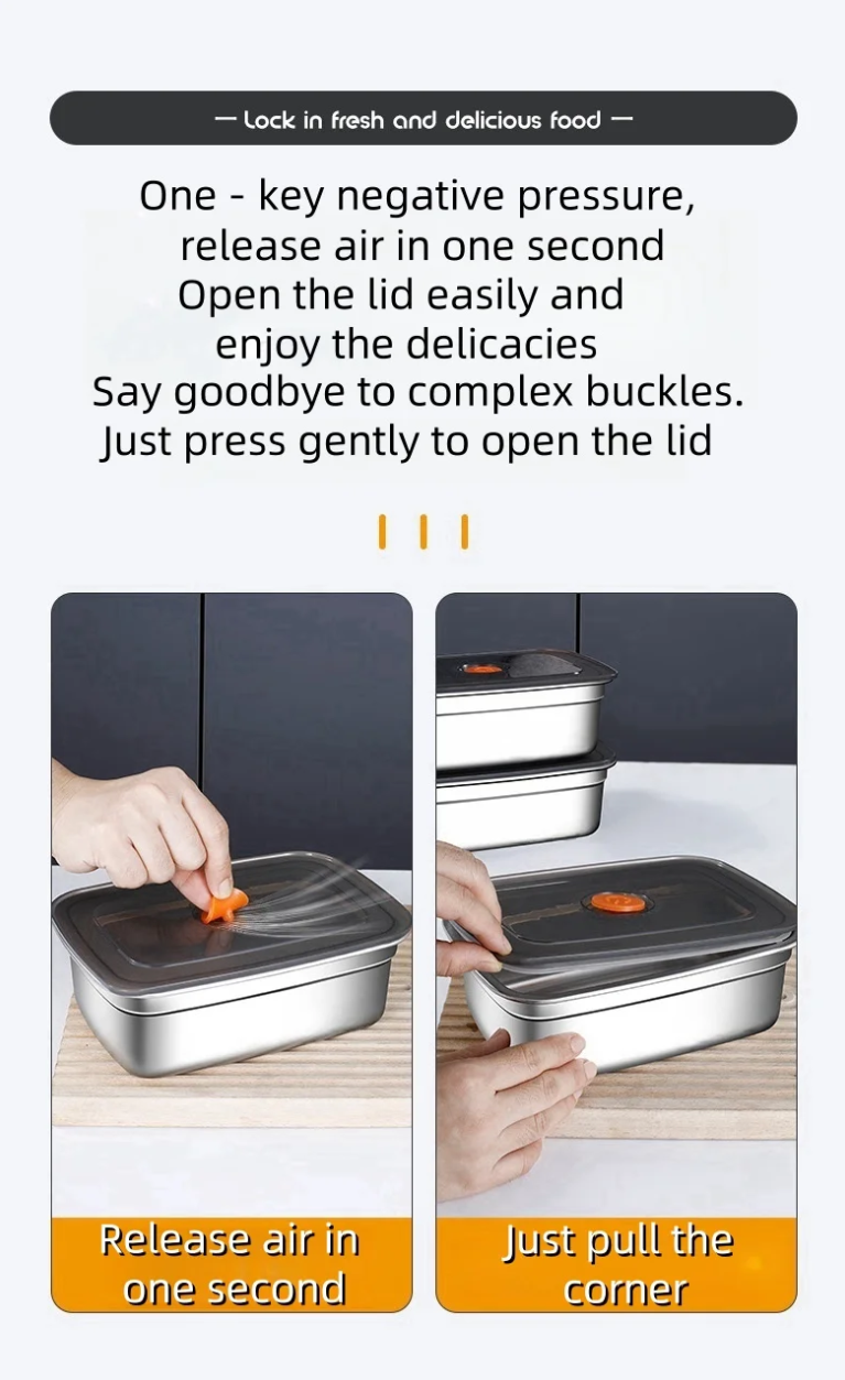 TaffHOME Kotak Makan Anti Tumpah Lunch Bento Box Stainless Steel 410 928ml - KT275 Gambar produk TaffHOME Kotak Makan Anti Tumpah Lunch Bento Box Stainless Steel 410 928ml - KT275