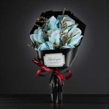 WS Buket Bunga Sabun Mawar Boneka LED String Soap Rose Valentine Gift - WS-07 Gambar produk WS Buket Bunga Sabun Mawar Boneka LED String Soap Rose Valentine Gift - WS-07