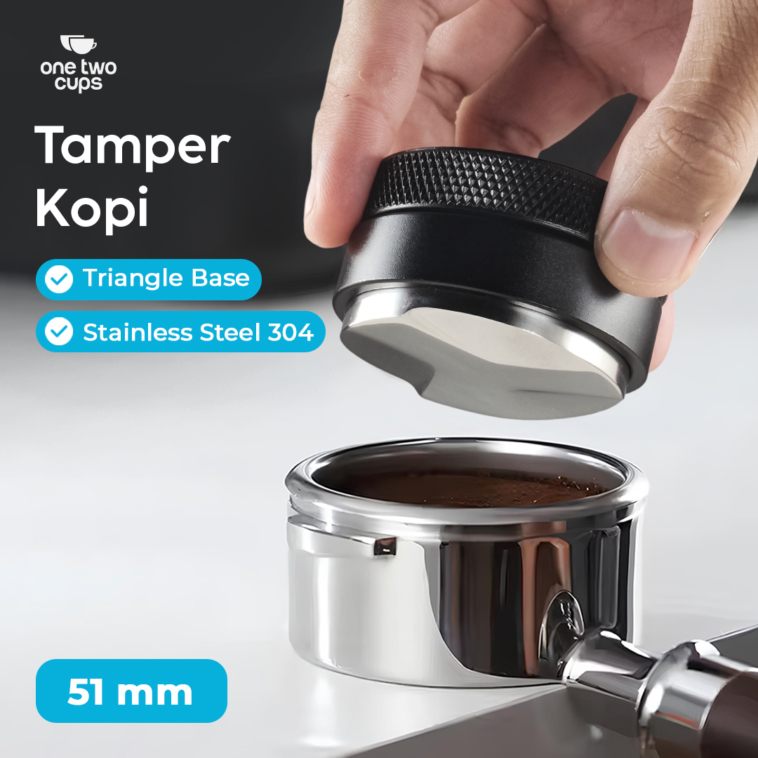 Gambar produk One Two Cups Macaron Tamper Coffee Distribution Tool 3 Angled Base 51mm - 3153