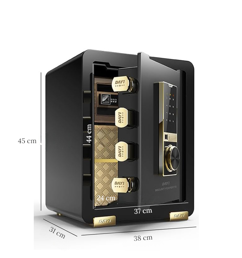 Gambar produk DAY1 Kotak Brankas Dokumen Safe Deposit Box Password Key 38x31x45cm - DA01