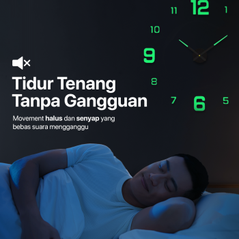Gambar produk TaffHOME Jam Dinding Besar DIY Glow in The Dark 90-100cm - JM-03
