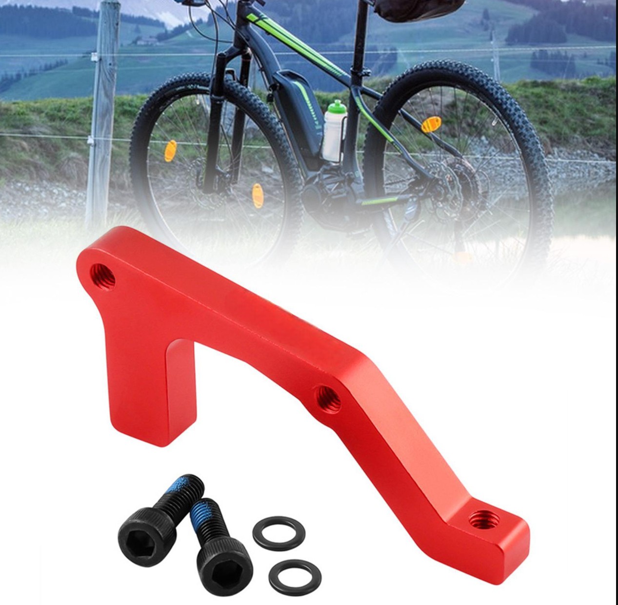 Gambar produk MUZI Adaptor Rem Cakram Sepeda Disc Brake Bracket B-Pillar Rear 203mm - MZ25