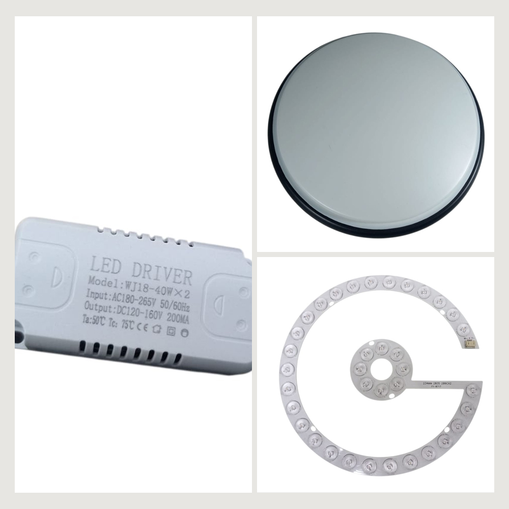 SEMQIU Lampu Plafon LED Ceiling Light Dimmable 3in1 Color 29cm 40W - WJ18 Gambar produk SEMQIU Lampu Plafon LED Ceiling Light Dimmable 3in1 Color 29cm 40W - WJ18