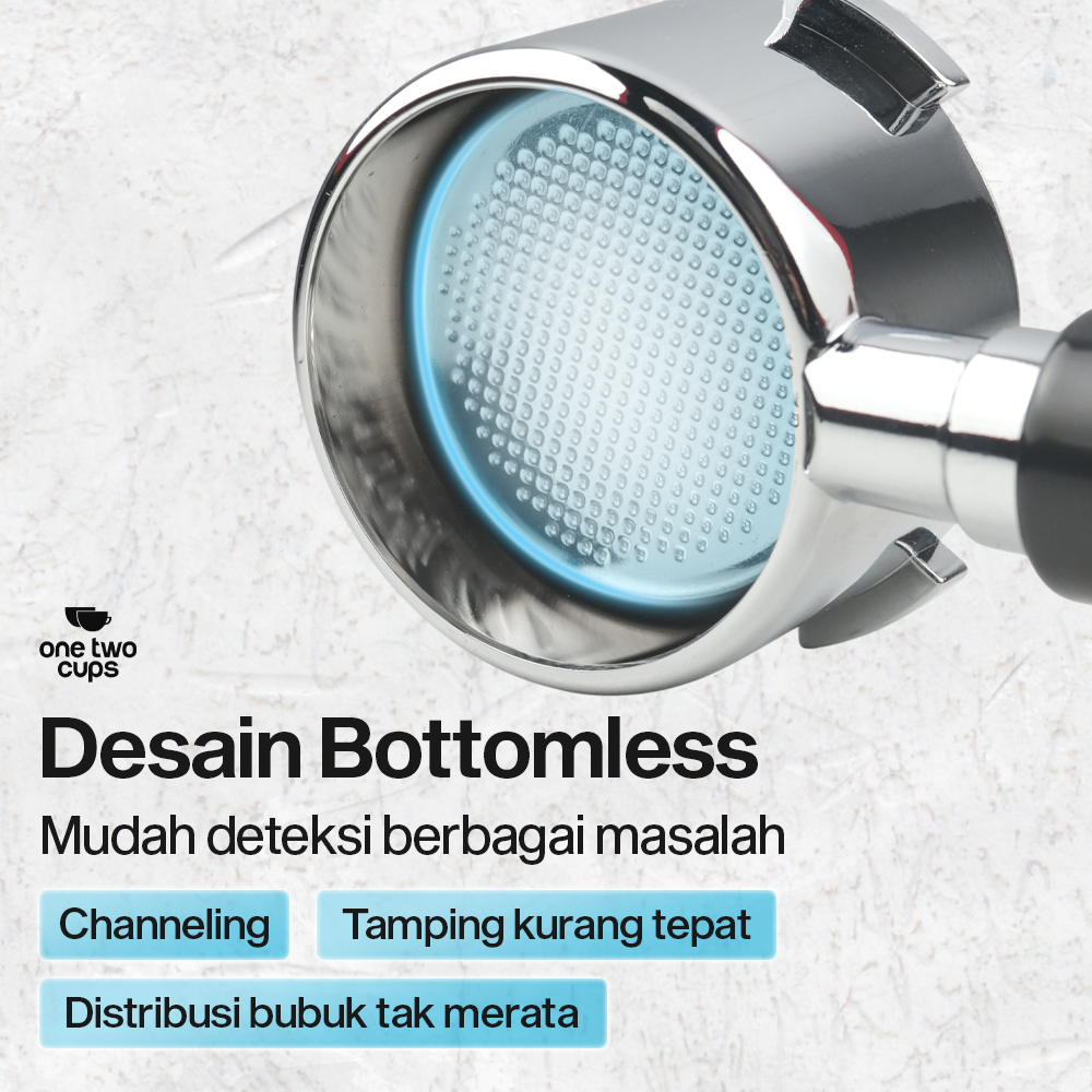 Gambar produk One Two Cups Bottomless Naked Portafilter Stainless 51mm for DeLonghi - CG-11