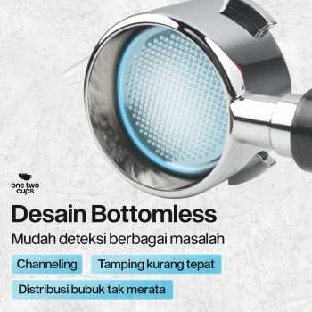 Gambar produk One Two Cups Bottomless Naked Portafilter Stainless 51mm for DeLonghi - CG-11