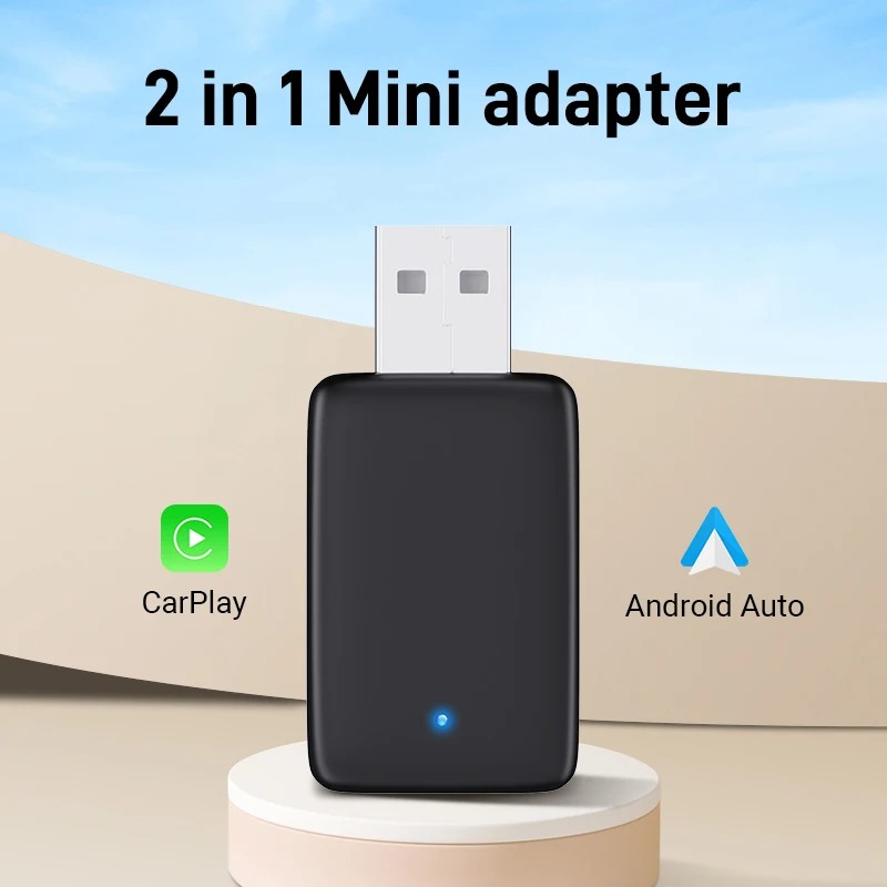 Gambar produk ACODO Dongle Wireless Carplay Android Auto Bluetooth 5.0 WiFi 5.8GHz - A50