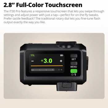 Gambar produk Godox Flash Camera Wireless 2.4GHz TTL Touchscreen 900mAh for Canon - iT30Pro C