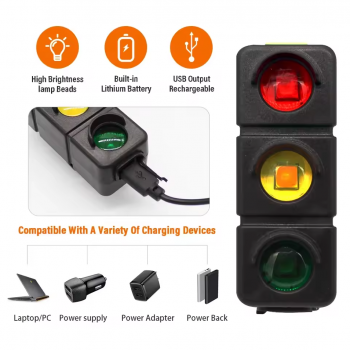 Gambar produk cycle zone Lampu Rambu Sepeda Aksesoris Warning Sign 7 Light Modes - 13320