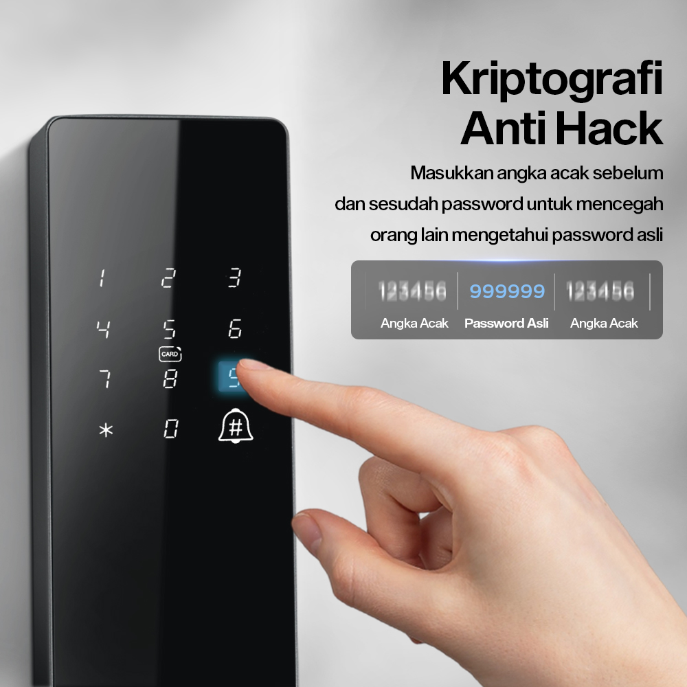 SMARTSTONE Smart Door Lock Fingerprint Password WiFi Tuya App - G3F Gambar produk SMARTSTONE Smart Door Lock Fingerprint Password WiFi Tuya App - G3F