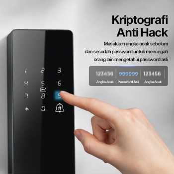 SMARTSTONE Smart Door Lock Fingerprint Password WiFi Tuya App - G3F Gambar produk SMARTSTONE Smart Door Lock Fingerprint Password WiFi Tuya App - G3F