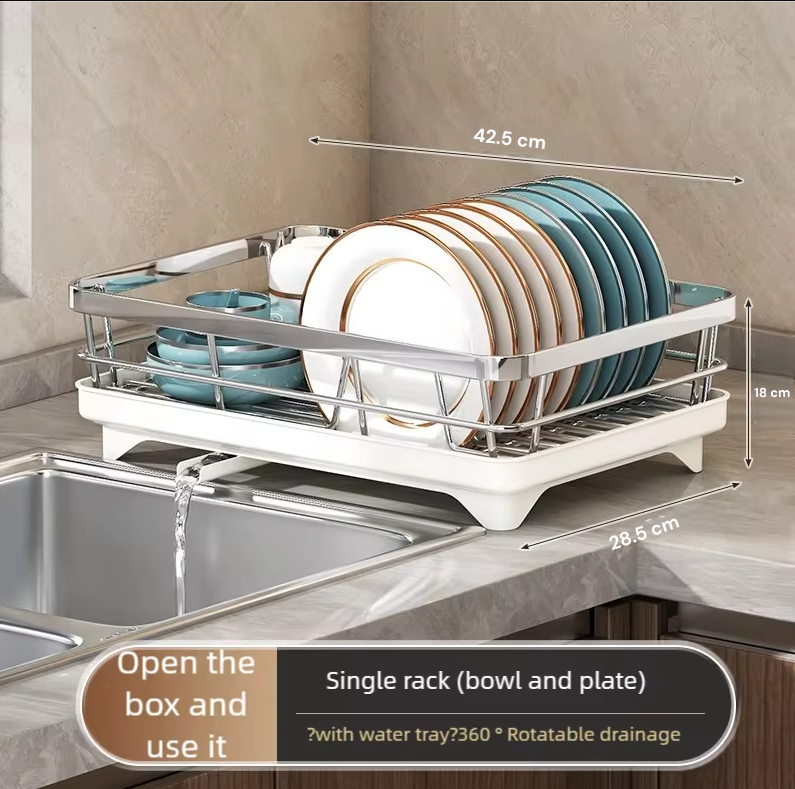 Gambar produk Chosmo Rak Piring Dapur Kitchen Storage Single Layer 42.5x28.5x18cm - DR45