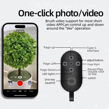 INBEX Remot Selfie Kamera Smartphone Shutter 7 Buttons Bluetooth 5.0 - AY05 Gambar produk INBEX Remot Selfie Kamera Smartphone Shutter 7 Buttons Bluetooth 5.0 - AY05