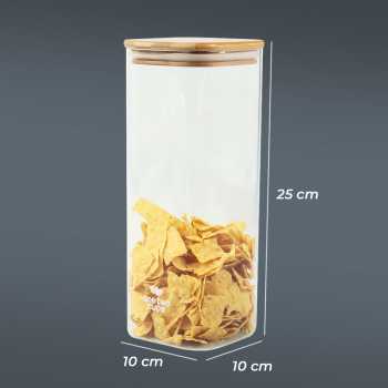 One Two Cups Toples Kaca Penyimpanan Makanan Kedap Udara Storage Jar 2L - HC1019 Gambar produk One Two Cups Toples Kaca Penyimpanan Makanan Kedap Udara Storage Jar 2L - HC1019