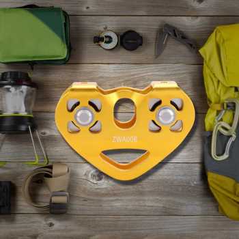Gambar produk TaffSPORT Double Pulley Tandem Zipline Smooth Surface Aluminium 30kN - ZWA006