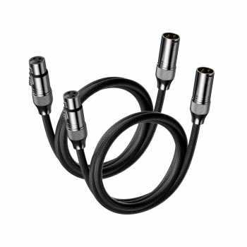 Gambar produk Fosi Audio Kabel XLR Male to Female Audio Amplifier Microphone Braided 1.2M