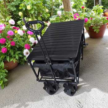 Gambar produk VLTX Troli Barang Lipat Camping Cart Portable 6.7 Inch with Table with Brake - VLT-8