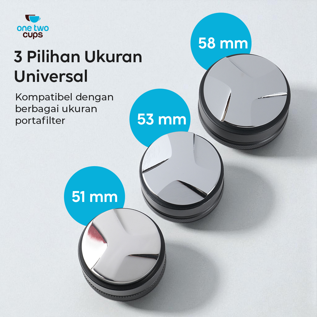 Gambar produk One Two Cups Tamper Kopi Triangle Press Coffee Powder Stainless Steel 58mm - 3153