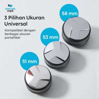 Gambar produk One Two Cups Tamper Kopi Triangle Press Coffee Powder Stainless Steel 58mm - 3153