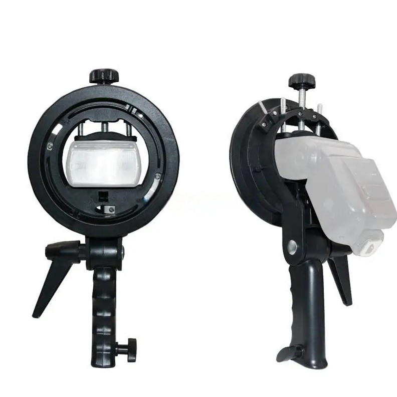 HOWN Bracket Flash Holder Speedlite S-Type Bowens for Godox AD360 Short Handle - B40 Gambar produk HOWN Bracket Flash Holder Speedlite S-Type Bowens for Godox AD360 Short Handle - B40