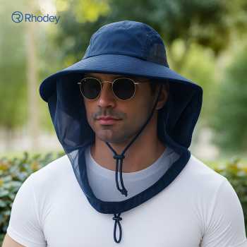 Rhodey Topi Rimba Outdoor Anti Nyamuk UV Protection Boonie Hat - UF122