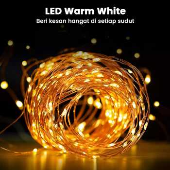 Gambar produk OKAL Lampu Hias String Lights Fairy Battery Box Waterproof 100 LED 10M - G3
