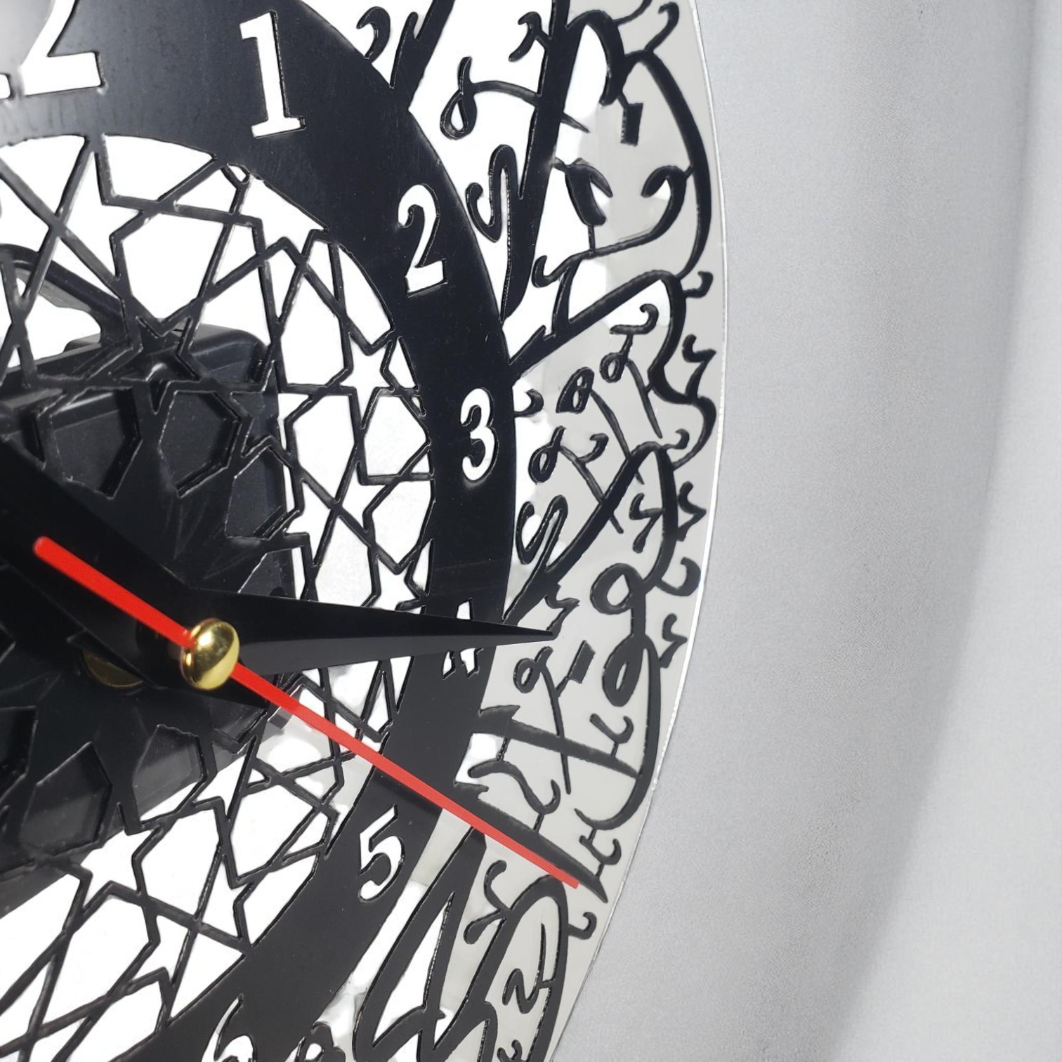 Gambar produk LISM Jam Dinding Quartz Calligraphy Al-Ikhlas Acrylic Clock 30cm Ordinal - L3