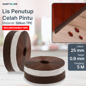 Gambar produk TaffHOME Lis Penutup Celah Pintu Penghalang Debu Door Bottom Seal 25mmx5M - EACC25