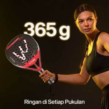 Gambar produk CWIN VULKAN Raket Padel Teardrop 12K Carbon Fiber 3.8cm Thickness 365g - 5025