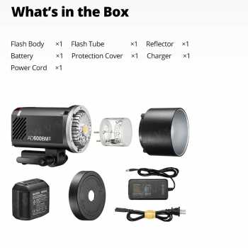 Gambar produk Godox Flash Camera Wireless 2.4GHz TTL 3in1 Color 8940mAh 600Ws - AD600BMII