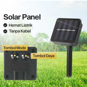 Gambar produk Leclstar Lampu Hias String Lights Dekorasi Taman Solar 12M 100LED - S-04
