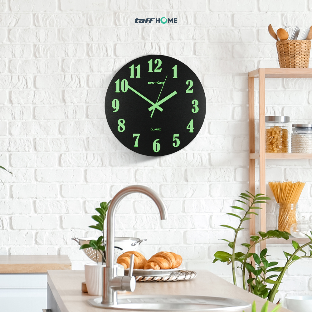 TaffHOME Jam Dinding Bulat Quartz Luminous Glow in The Dark 30cm - Win30 Gambar produk TaffHOME Jam Dinding Bulat Quartz Luminous Glow in The Dark 30cm - Win30