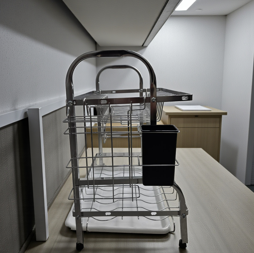 Treuy Rak Piring Dapur 2 Susun Stainless Steel 201 Drying Storage Rack - TR-201 Gambar produk Treuy Rak Piring Dapur 2 Susun Stainless Steel 201 Drying Storage Rack - TR-201