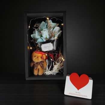 WS Buket Bunga Sabun Mawar Boneka LED String Soap Rose Valentine Gift - WS-07