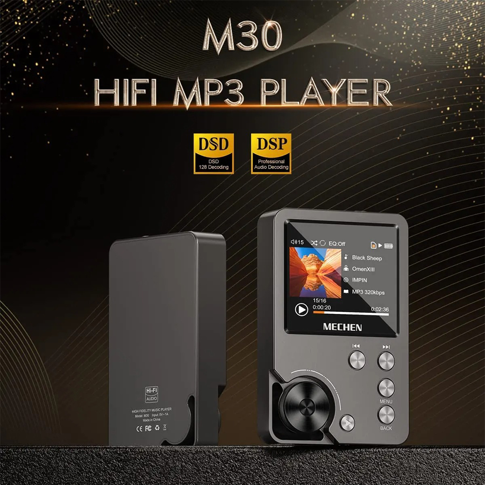 Gambar produk MECHEN MP3 Digital Audio Player HiFi Lossless 2 Inch 1500mAh 64GB - M30