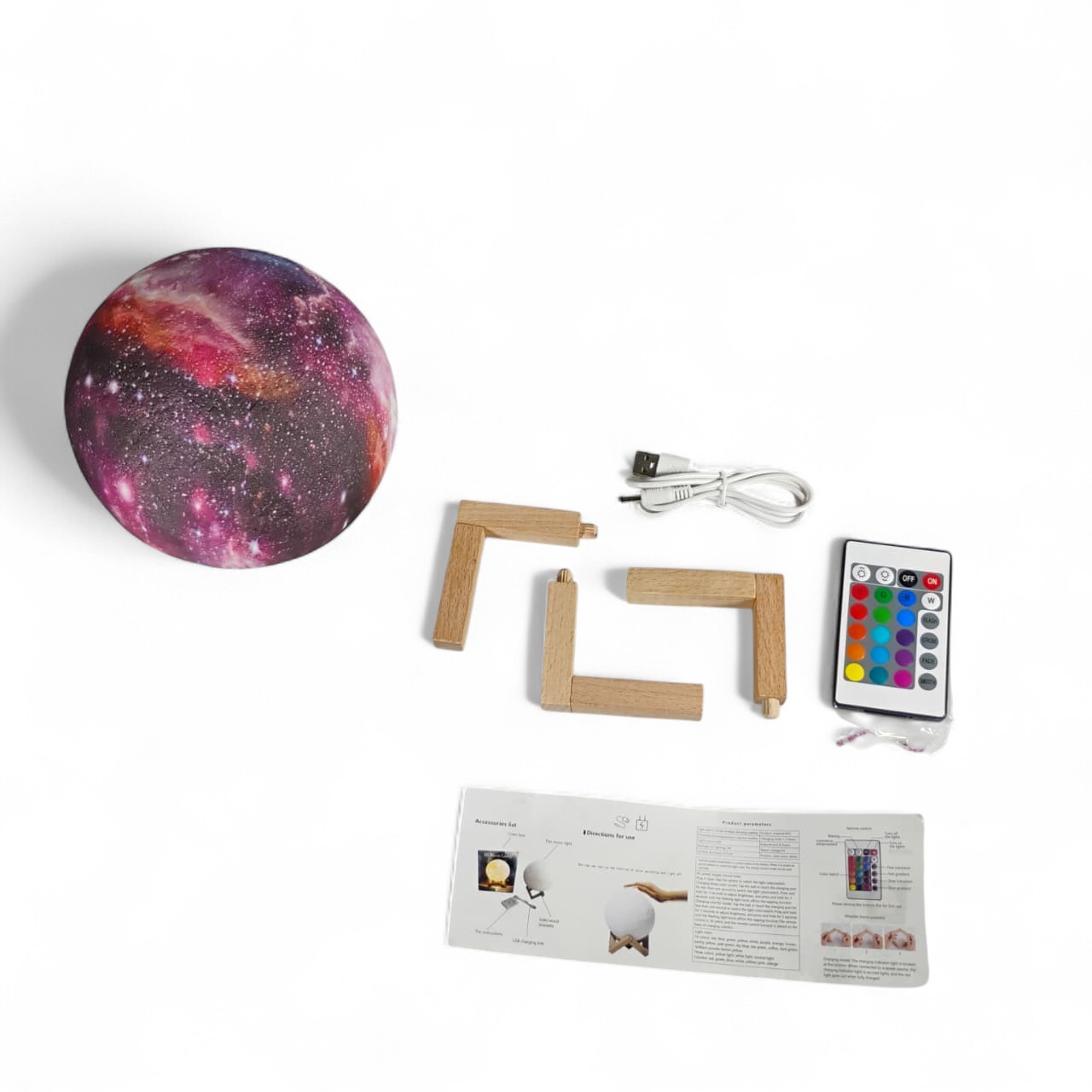 Gambar produk Coquimbo Lampu Tidur Bulan 3D Moon Night Light Rechargeable 16 Color 15cm - 606816