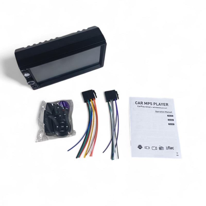 Gambar produk ESGO Head Unit Tape Mobil 2DIN Wired CarPlay Android Auto 7 Inch - F7010C