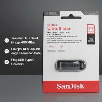 Gambar produk SanDisk Ultra Slider Flashdisk USB Type C 512GB - SDCZ480