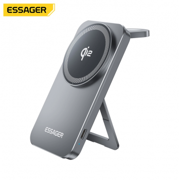 ESSAGER Wireless Charger Qi2 2in1 Magnetic Stand Desktop iPhone 15W - OJD-135