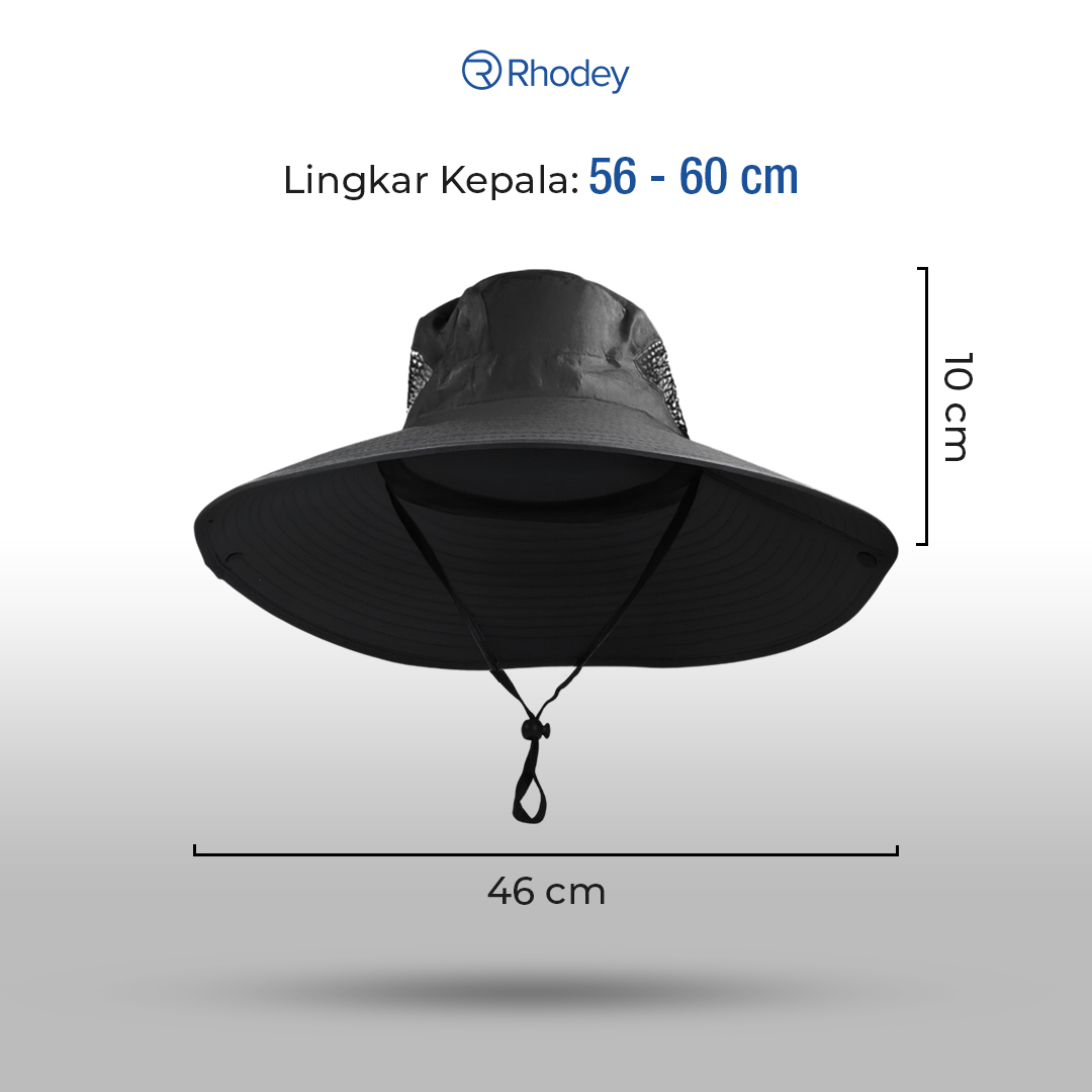 Rhodey Topi Rimba Outdoor Anti UV Boonie Hat Polyester - B60 Gambar produk Rhodey Topi Rimba Outdoor Anti UV Boonie Hat Polyester - B60