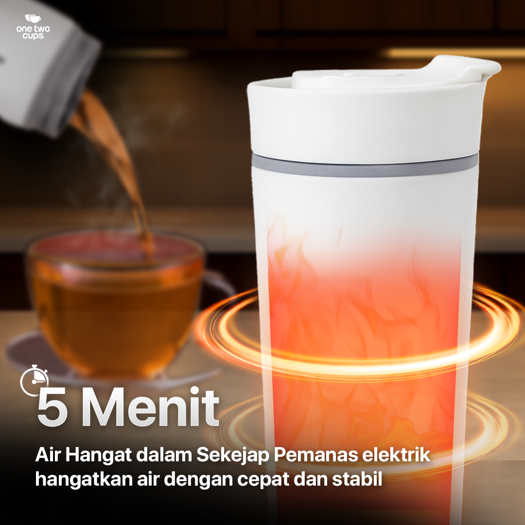 One Two Cups Botol Minum Termos Elektrik Thermal 475ml 300W - HC-302 Gambar produk One Two Cups Botol Minum Termos Elektrik Thermal 475ml 300W - HC-302