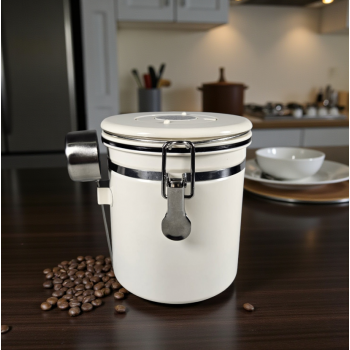 Gambar produk One Two Cups Toples Stainless Biji Kopi Rekam Tanggal Storage Jar 1.5L - MSS19