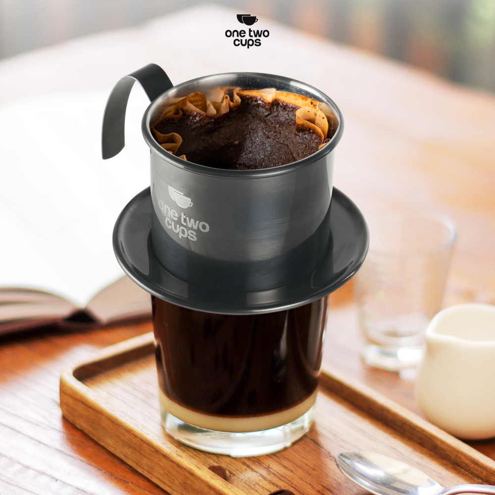 One Two Cups Vietnam Drip Coffee Filter Saringan Kopi Sekrup 120ml - PF-304 Gambar produk One Two Cups Vietnam Drip Coffee Filter Saringan Kopi Sekrup 120ml - PF-304