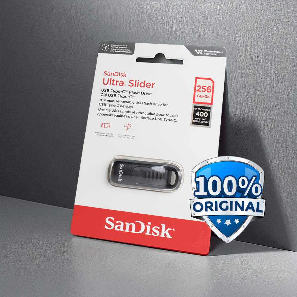 Gambar produk SanDisk Ultra Slider Flashdisk USB Type C 256GB - SDCZ480