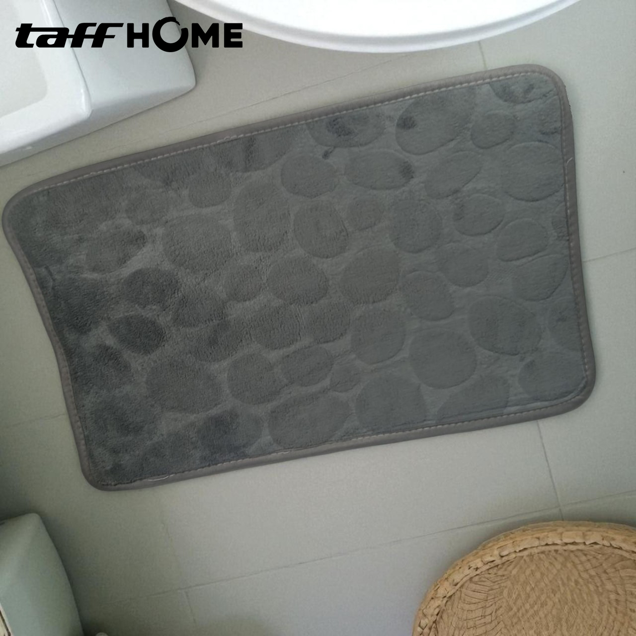 TaffHOME Keset Kamar Mandi Cobble Stone Super Absorbent 60x40cm - Jn39 Gambar produk TaffHOME Keset Kamar Mandi Cobble Stone Super Absorbent 60x40cm - Jn39