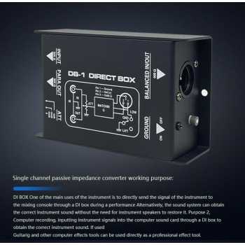 YOUHA Passive Direct Box Single Channel Injection Audio Box XLR TRS - DIBOX001 Gambar produk YOUHA Passive Direct Box Single Channel Injection Audio Box XLR TRS - DIBOX001